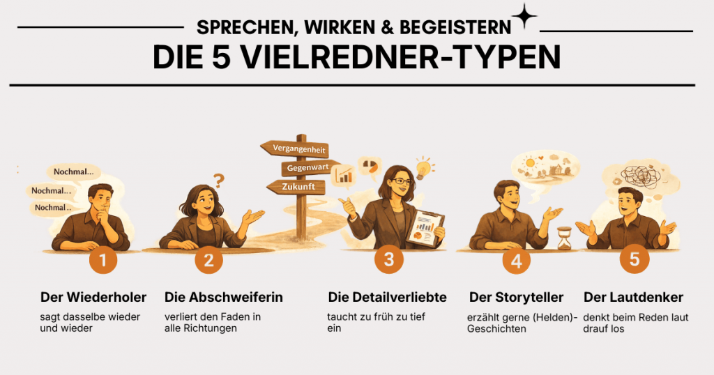 Die 5 Vielredner-Typen und wie du sie soppst